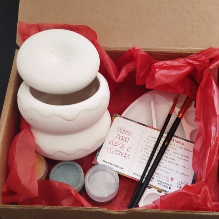 frasco de donuts com tampa