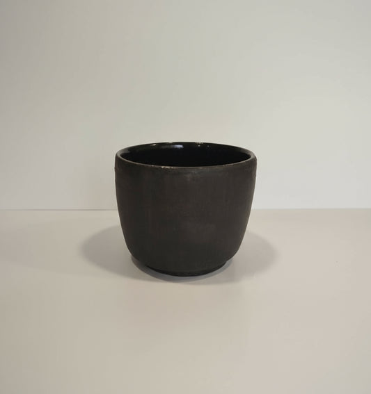 Copinho para Cafe/Chá em Cerâmica Grés – Preto Mate