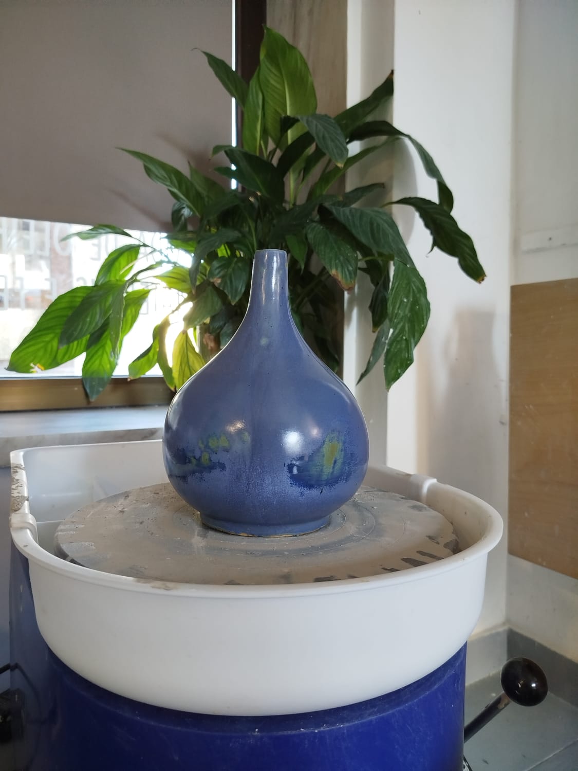 Peça Decorativa Estilo Árabe em Cerâmica Grés Azulino