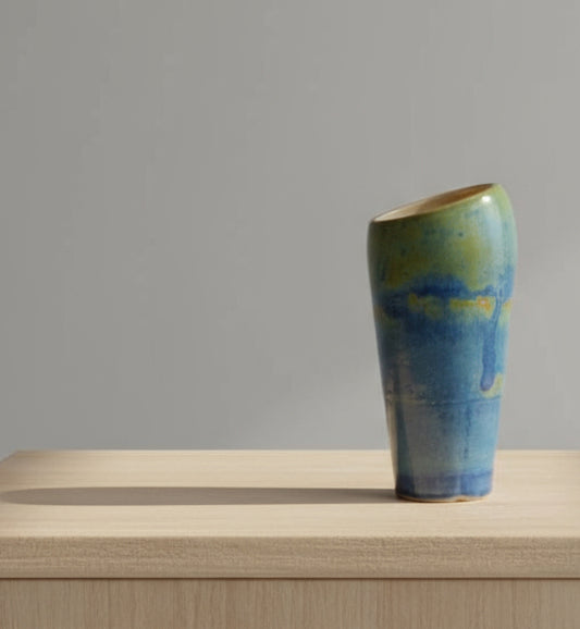 Floreiro em Cerâmica Grés – Azulino