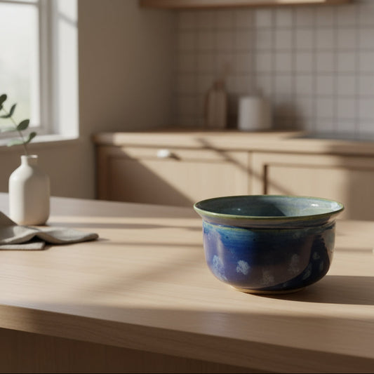 Tigela em Cerâmica Grés – Azul Brilhante