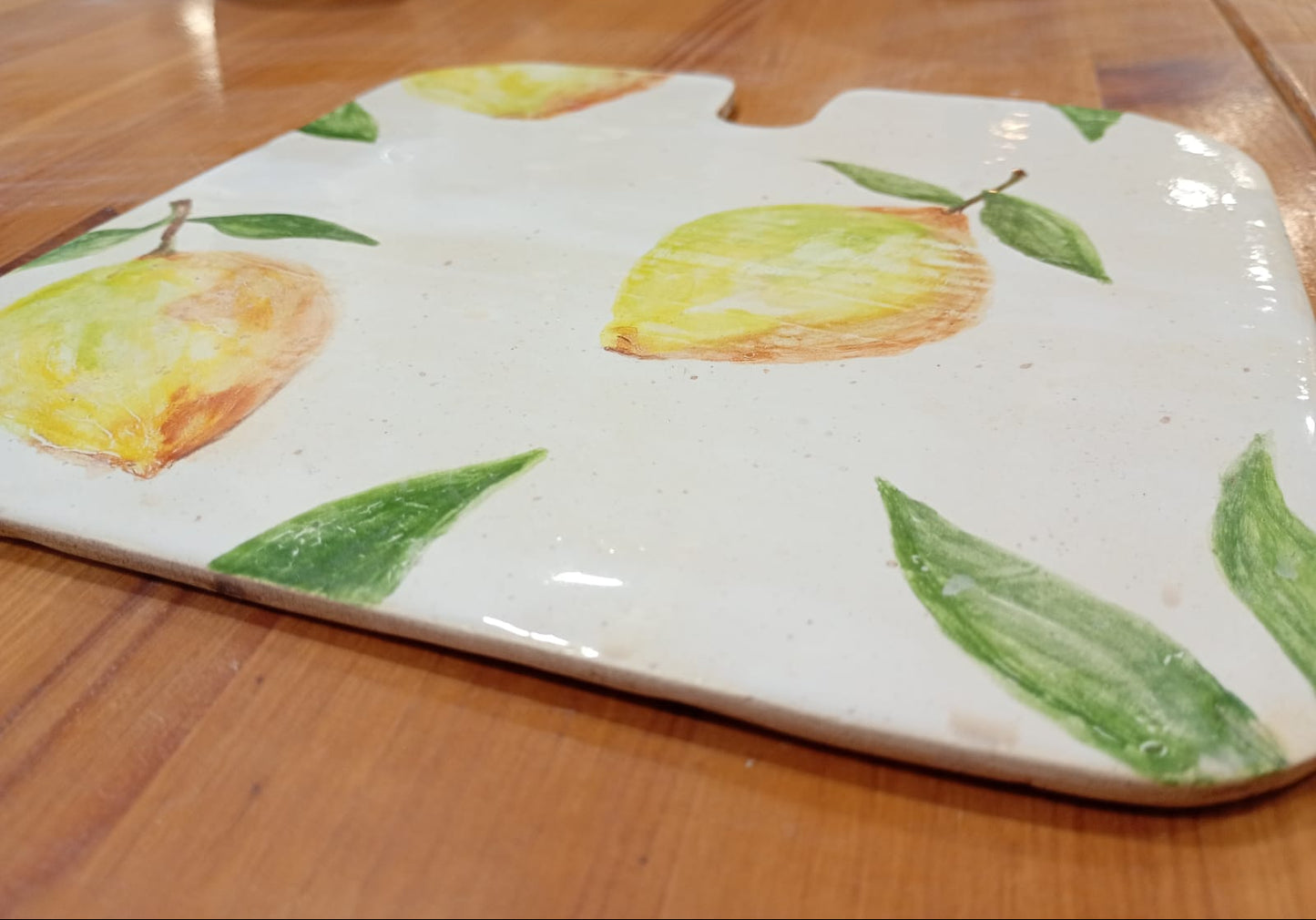 Tábuas Decorativas de Cozinha em Cerâmica limões  – Técnica de Majólica
