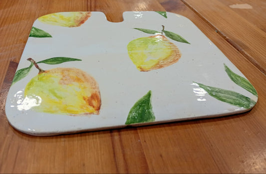 Tábuas Decorativas de Cozinha em Cerâmica limões  – Técnica de Majólica