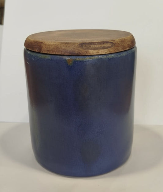 Frasco em Cerâmica Grés com Tampa