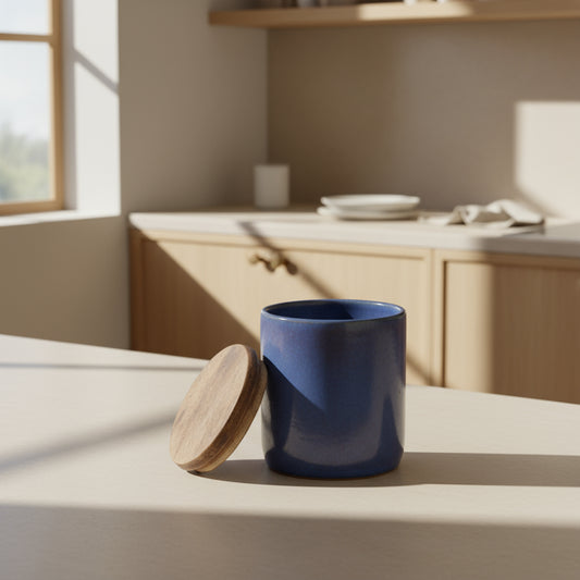 Frasco em Cerâmica Grés com Tampa