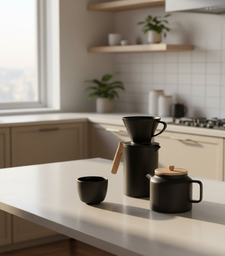 Copinho para Cafe/Chá em Cerâmica Grés – Preto Mate