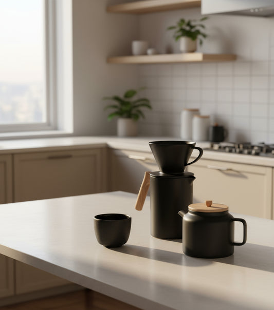 Copinho para Cafe/Chá em Cerâmica Grés – Preto Mate