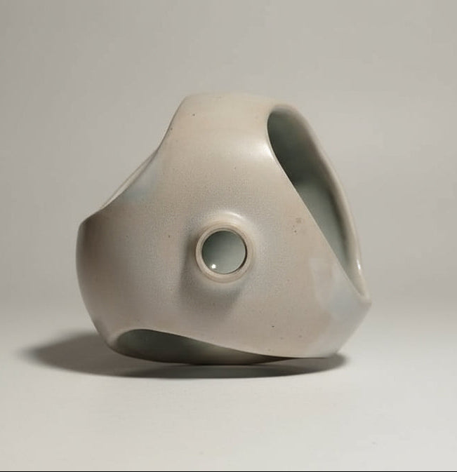 Peça Decorativa em Cerâmica – Efeito de Esmalte em Superposição