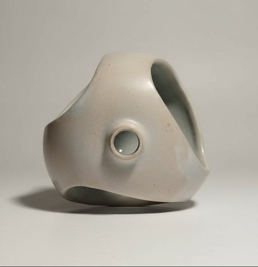 Peça Decorativa em Cerâmica – Efeito de Esmalte em Superposição