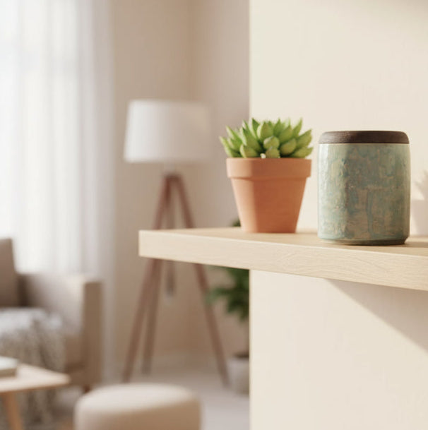 Frasco em Cerâmica com Tampa