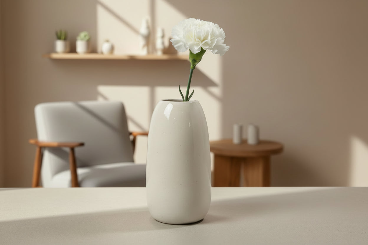 Vaso Pequeno em Grés com Vidrado Transparente