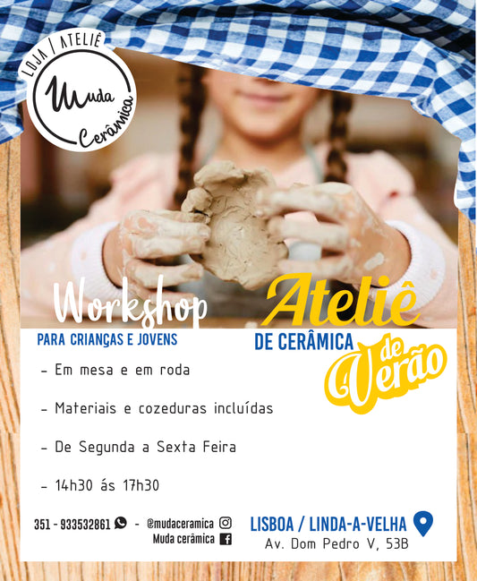 Workshop de cerâmica de verão para crianças